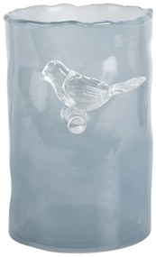 Vaso blu in vetro (altezza totale 15 cm) Bird On Branch – PT LIVING