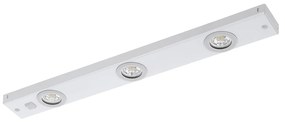 Applique Moderna Kob Led Acciaio Bianco 3 Luci Led 2,3W