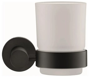 Duravit 99204600 - Portaspazzolini da parete D-CODE, lato destro, nero opaco