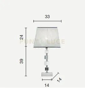 Lampada da tavolo in vetro e cristallo ottano livia lg.livia-lgott