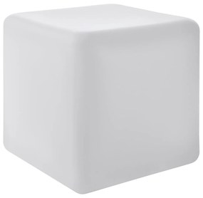 Cubo Esterno Contemporaneo Bottona Policarbonato Bianco Led 40Cm