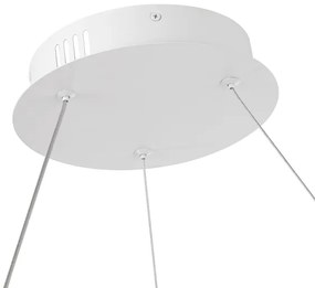 Brilagi-LED Lampadario a sospensione dimmerabile TWISTER LED/75W/230V Ø 70 cm bianco + telecomando