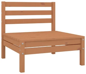 Set salotto da giardino 9 pz in legno massello di pino miele