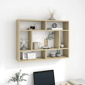 Scaffale A Parete Rovere Sonoma 75x16x55 Cm Legno Multistrato /