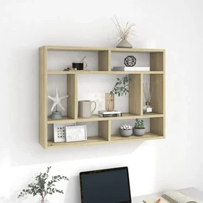 Scaffale A Parete Rovere Sonoma 75x16x55 Cm Legno Multistrato /