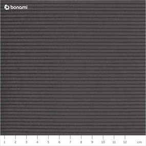 Divano letto angolare in velluto a coste grigio scuro, angolo sinistro Jazz - Kooko Home