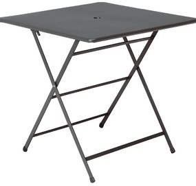 Tavolo da pranzo per giardino Cassis OASI BY EMU struttura e superficie in Acciaio  antracite per 4 persone 76x76cm