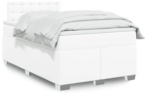 Giroletto A Molle Con Materasso Bianco 120x190 Cm İn Similpelle /