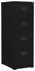 Schedario Nero 46x62x133 Cm İn Acciaio /