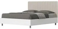 Letto Matrimoniale 160x190 cm con Rete e Contenitore Kaia Tortora