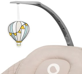 Lionelo - Altalena per bambini RIO con melodia 4xC Beige Latte + telecomando