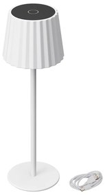 Lampada da Tavolo Ricaricabile 2.2W IP54 CCT Dimmerabile - Bianco Rigato