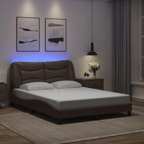 Giroletto Con Luci Led Marrone 140x200 Cm İn Similpelle /