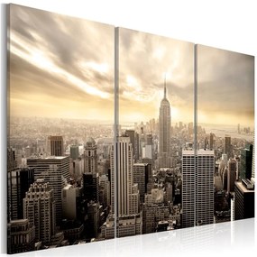 Quadro New York di sera  Colore seppia, Dimensioni e Misure 120x80