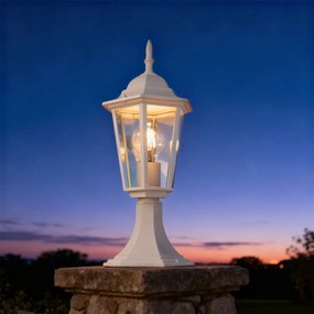 Paletto Lampione Vintage 40cm E27 IP54 Bianco - Serie Tosca