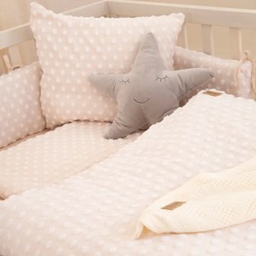 Set copripiumino e federa da bambini beige in misto cotone per culla 80x80 cm Frosty Almond – Roba