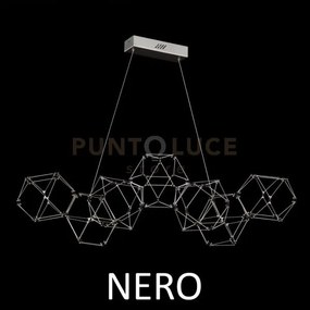 Lucciola 7  lampada a sospensione lineare, cromato nero led 33,6w, ...