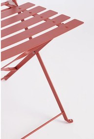 Set da pranzo da giardino color terracotta in acciaio per 2 persone Austin – Bizzotto