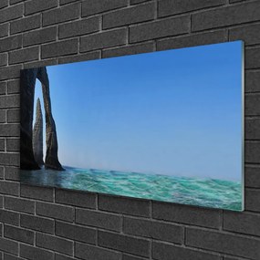 Quadro vetro Paesaggio marino roccioso 100x50 cm