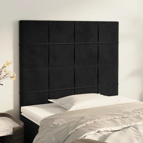 Testiere 2 Pz Nere 100x5x78/88 Cm İn Velluto /