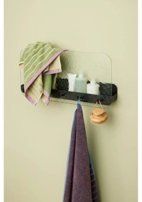 Asciugamano in cotone blu e viola Dora, 50 x 100 cm - Hübsch