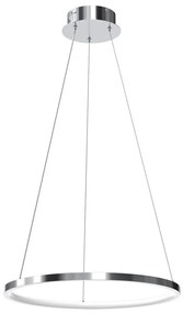 Lampadario LED a cavo ROTONDA LED/27W/230V cromo lucido