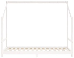 Giroletto per bambini bianco 90x190cm in legno massello di pino