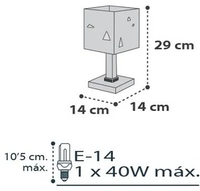 Dalber D-73241 - Lampada per bambini HELLO LITTLE 1xE14/40W/230V