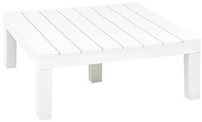 Tavolo da giardino bianco 78x78x31 cm in plastica
