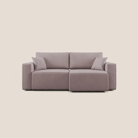 Morfeo divano con seduta estraibile in morbido tessuto impermeabile T02 rosa 180 cm