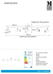 Markslöjd 107352 - Luce Spot BARCELONA 5xGU10/12W/230V