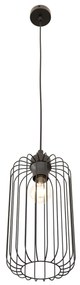 Sospensione Minimal Industrial Minerva 1 Luce Nera
