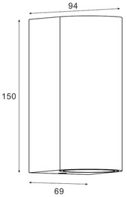 Zuma Line SJ20210-2W- Applique da esterno HARMONIA 2xGU10/35W/230V IP44 nero