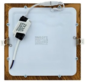 Lampada LED da incasso SQUARE LED/18W/230V 4200K 22x22 cm marrone