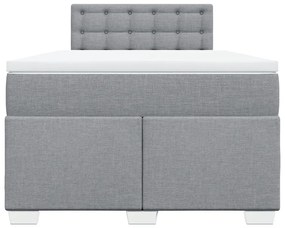 Giroletto a molle con materasso grigio chiaro 120x190cm tessuto