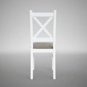 Sedia da pranzo NATE bianco/marrone