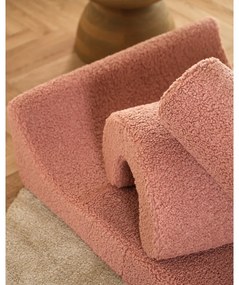 Poltrona per bambini rosa con rivestimento in bouclé Flipster – Wigiwama