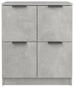 Credenza grigio cemento 60x30x70 cm in legno multistrato