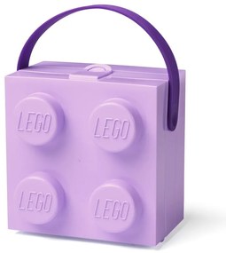 Scatola portaoggetti viola con maniglia - LEGO®