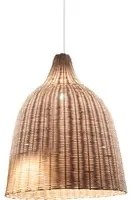 Sospensione Rustica-Country Haunt Corda Marrone Legno Marrone 1 Luce E27