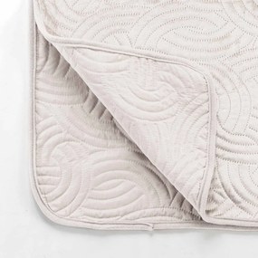 Set con copriletto e federa color crema in velluto 240x260 cm Solange – douceur d'intérieur