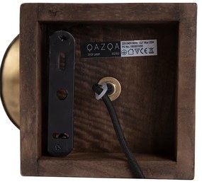 Faretto da soffitto smart bronzo con legno 18 cm incl. WiFi A60 - Mangoes