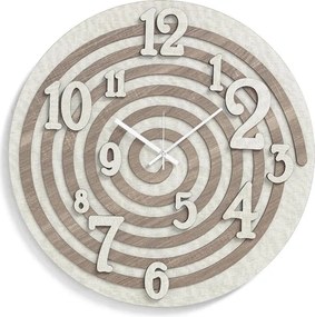 Orologio da parete rotondo D30 cm in legno laminato TRS - SPIRALE