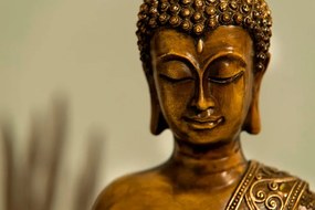 Carta da parati – Testa di Buddha in bronzo