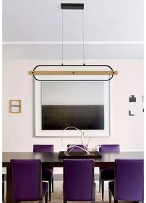Lampadario LED design Donuts nero, NOVECENTO