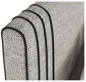 Letto matrimoniale imbottito grigio chiaro con contenitore 180x200 cm Musca - Maison de Rêve