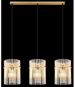 Globo 15698-3HM - Lampadario a sospensione con filo GORLEY 3xE27/60W/230V oro