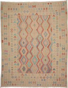 Kilim Tappeto 340x270 Beige (Afghanistan) Tessuto A Mano