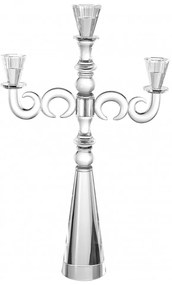 Candelabro in Cristallo 3 Fiamme H53 Fantin Argenti - Made in Italy