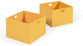 Kave Home - Set 2 cassetti per mobile contenitore Nunila in MDF senape